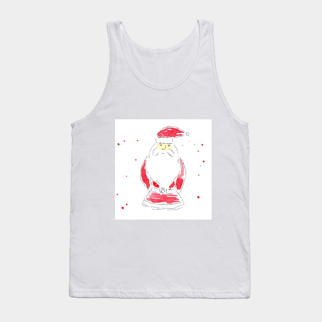 Santa Claus, portrait. Watercolor illustration on a winter theme, congratulations Tank Top by grafinya